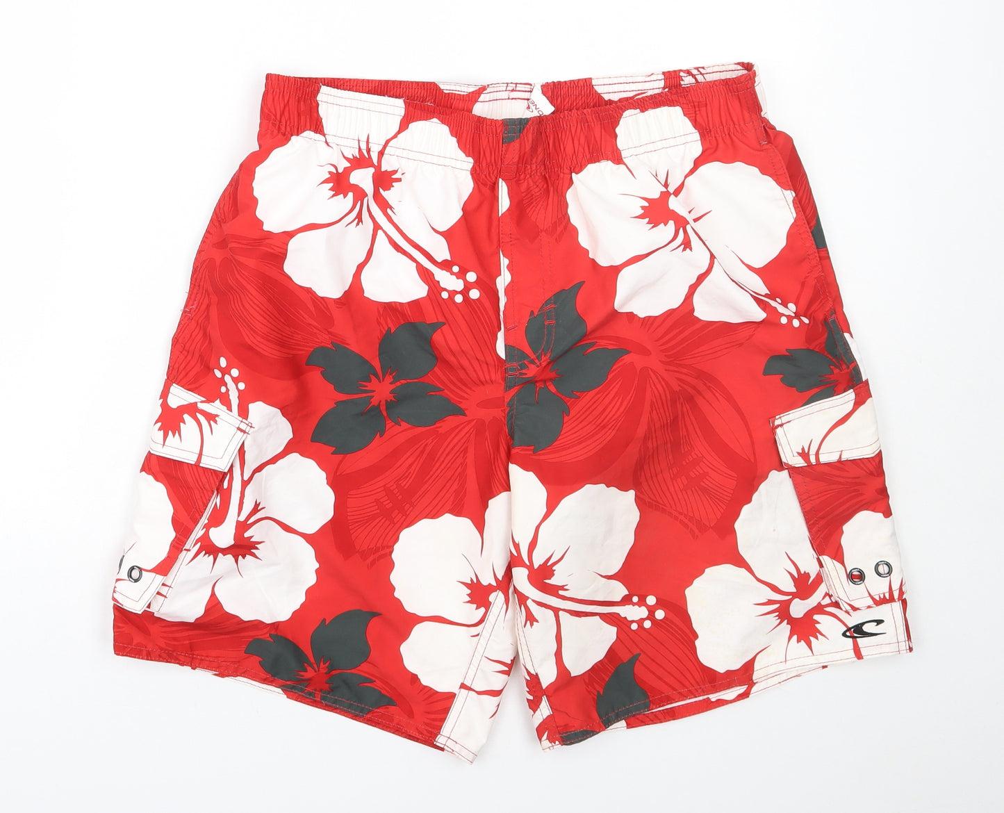 O'niell Mens Red Floral Polyester Athletic Shorts Size L L8 in Regular