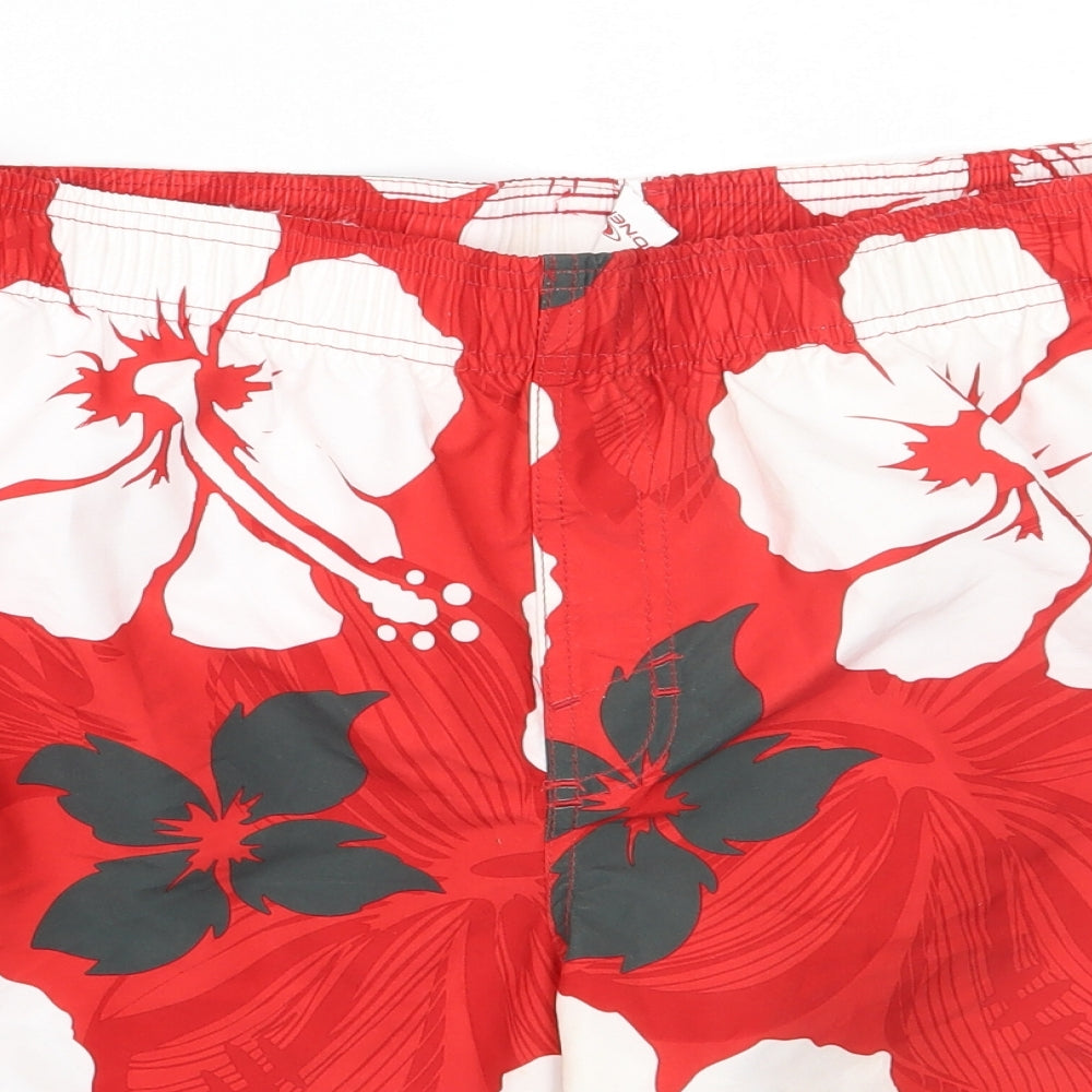 O'niell Mens Red Floral Polyester Athletic Shorts Size L L8 in Regular