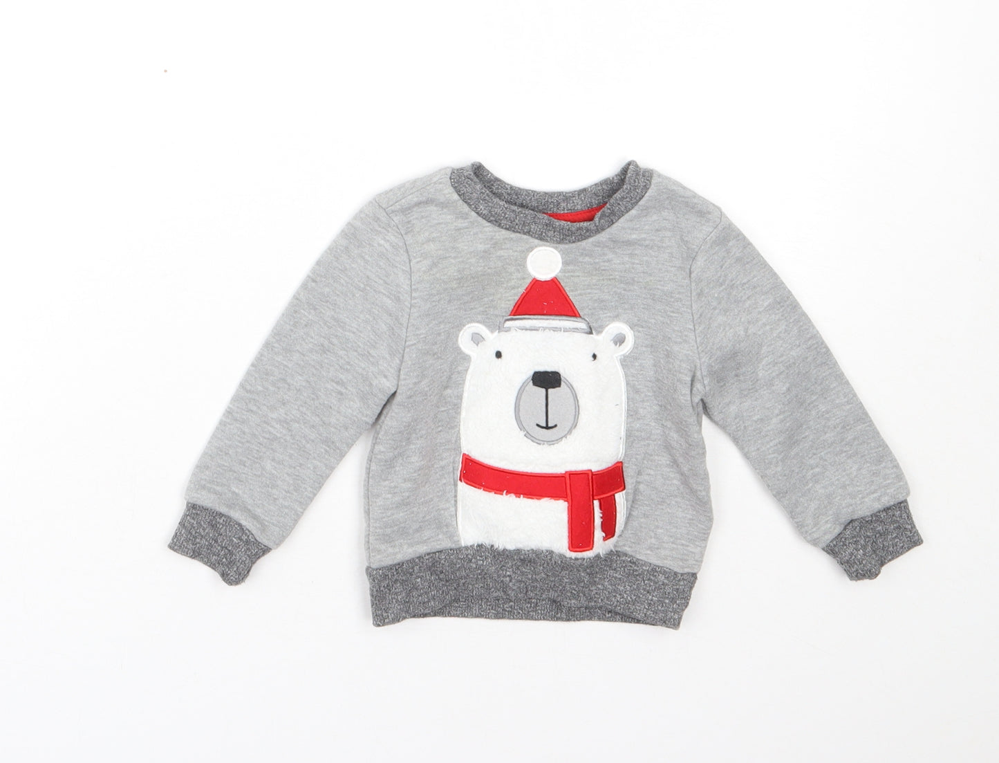 Primark Baby Grey  Polyester Cami Pyjama Top Size 9-12 Months   - Christmas