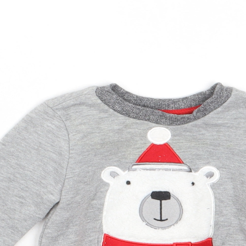 Primark Baby Grey  Polyester Cami Pyjama Top Size 9-12 Months   - Christmas