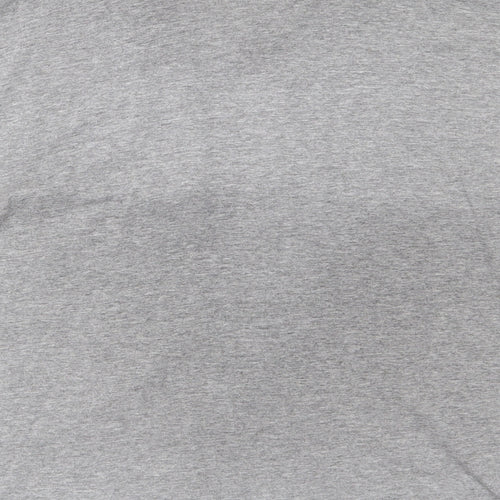 Gildan Mens Grey  Cotton  Polo Size L Collared Button