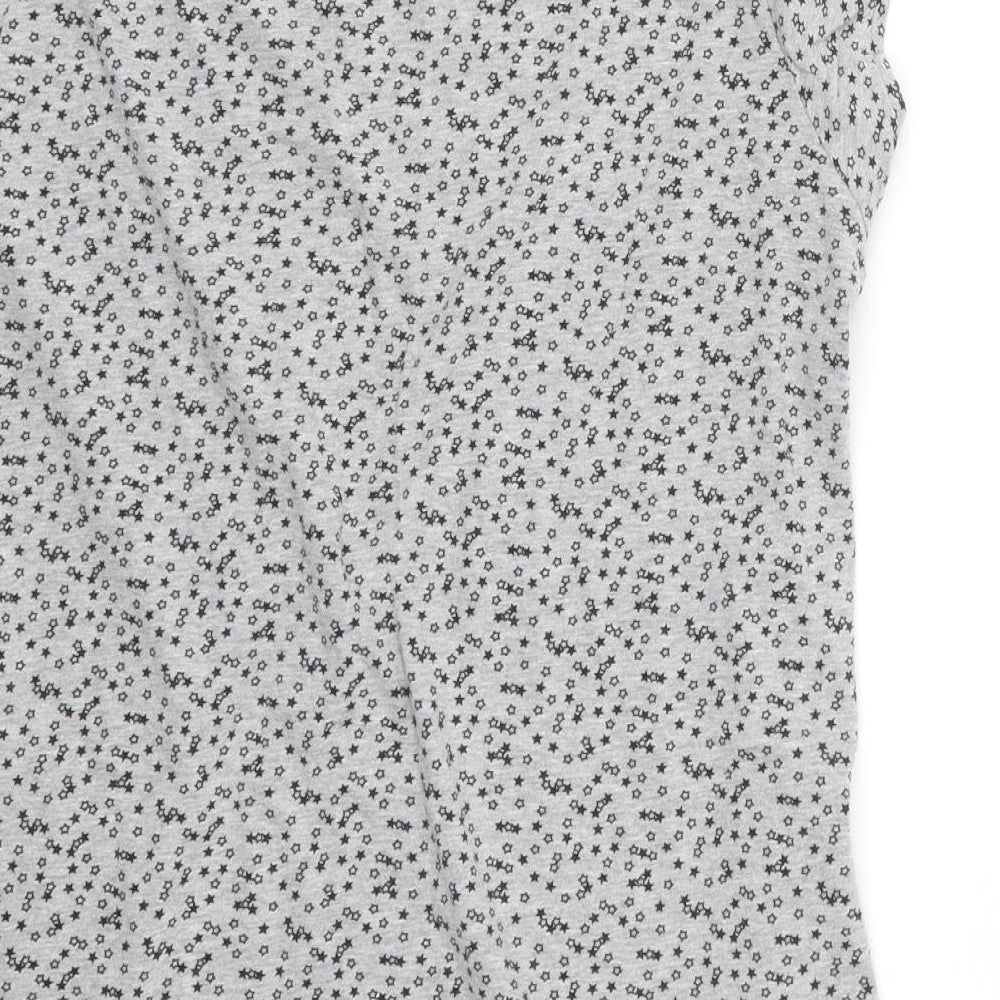 F&F Womens Grey Polka Dot Cotton Top Pyjama Top Size 18