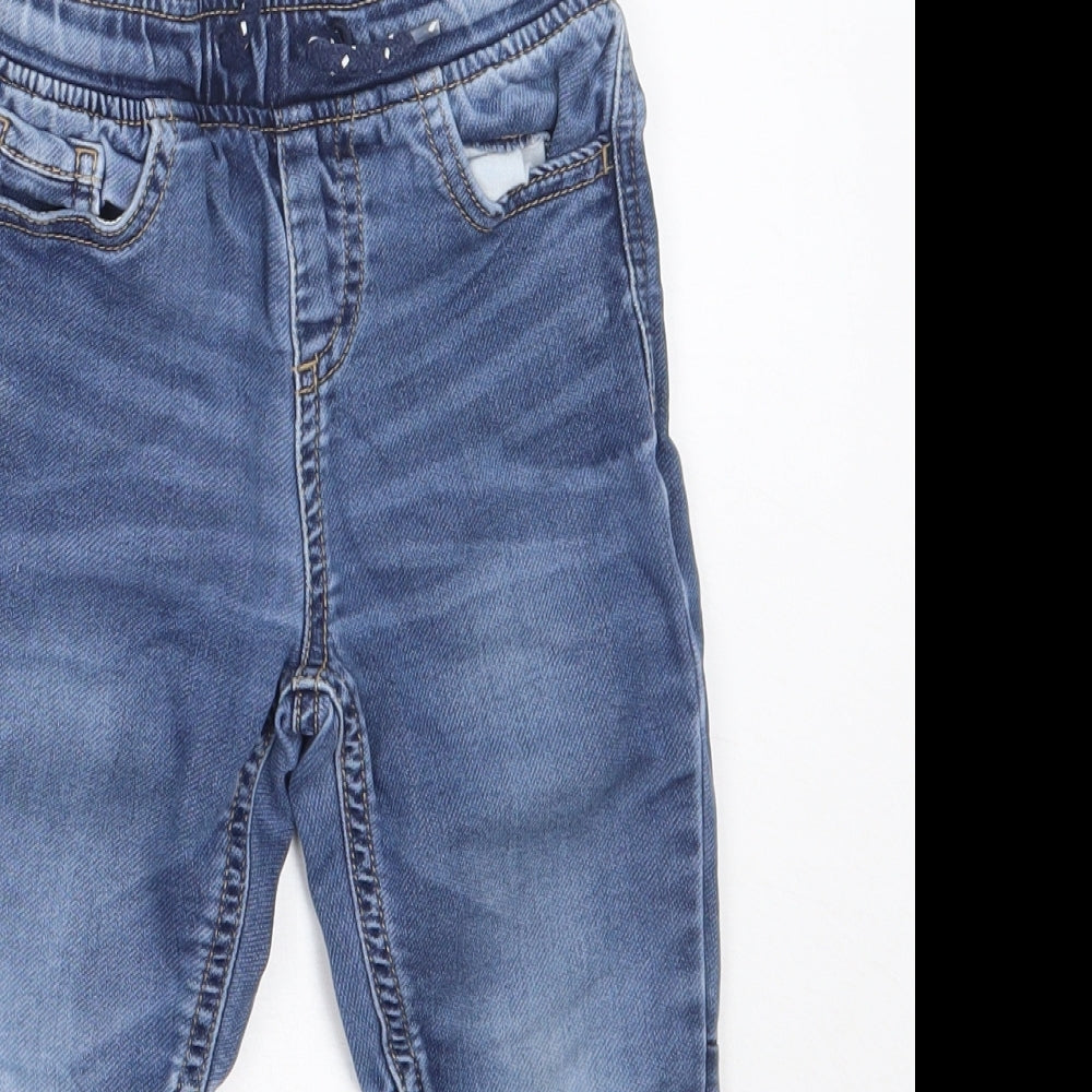 Denim co Boys Blue  Cotton Straight Jeans Size 3-4 Years  Regular