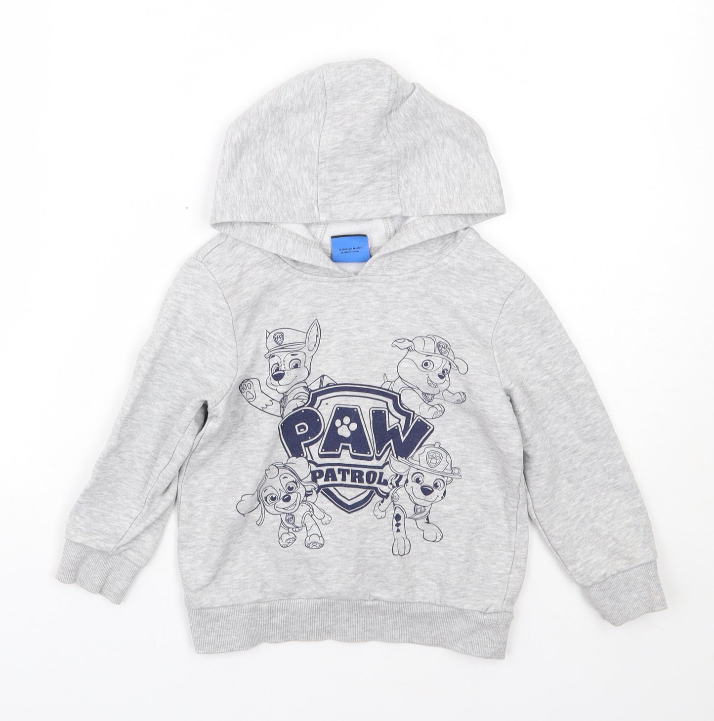 George Boys Grey  Cotton Pullover Hoodie Size 3-4 Years   - Paw Patrol