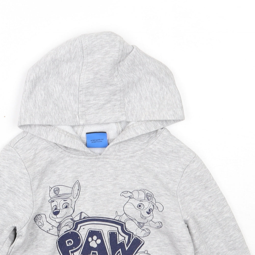 George Boys Grey  Cotton Pullover Hoodie Size 3-4 Years   - Paw Patrol