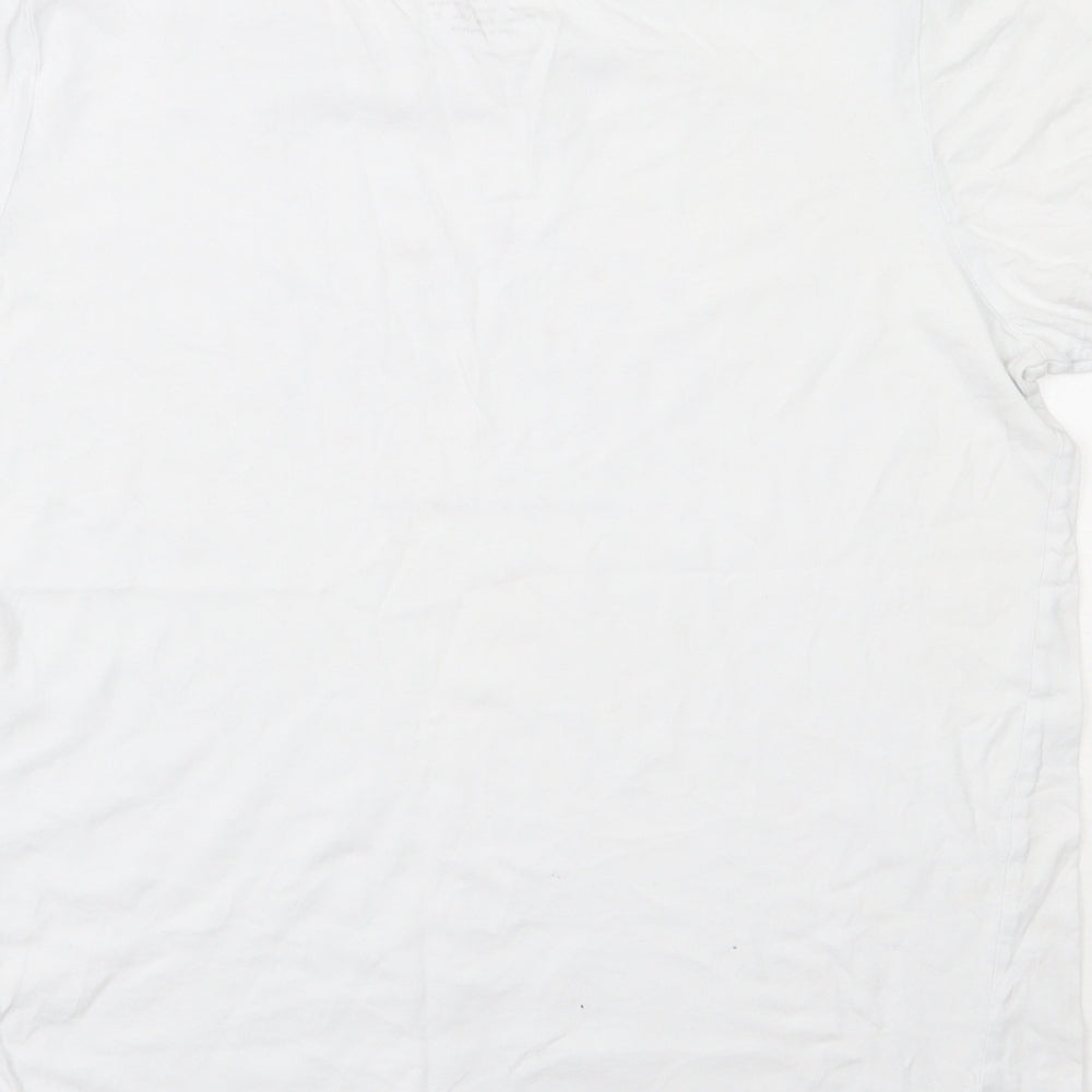 Primark Womens White  Cotton Basic T-Shirt Size M Round Neck