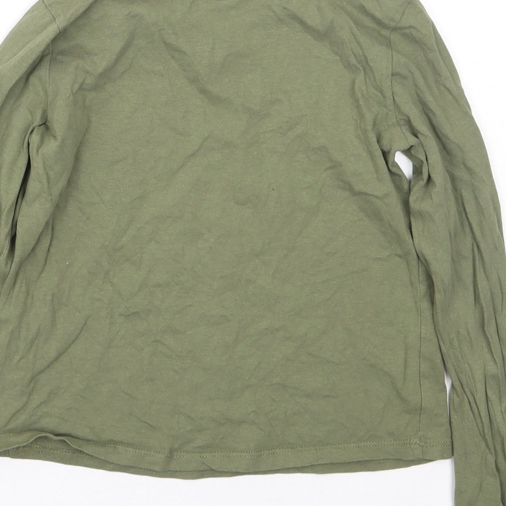 Primark Girls Green  Cotton Basic T-Shirt Size 9-10 Years Round Neck  - NYC
