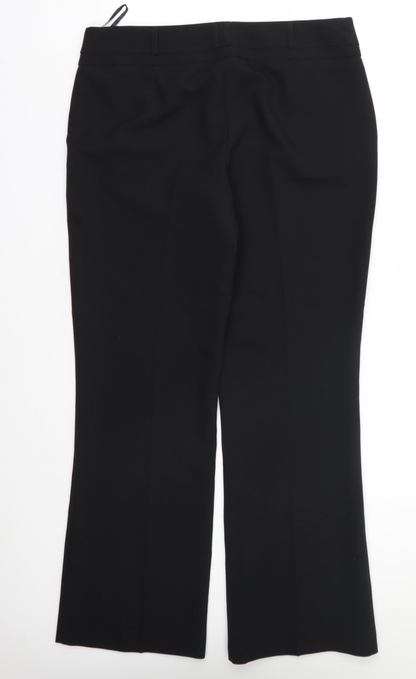 Peacocks Womens Black  Polyester Trousers  Size 16 L30 in Regular