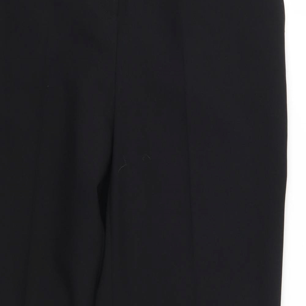 Peacocks Womens Black  Polyester Trousers  Size 16 L30 in Regular