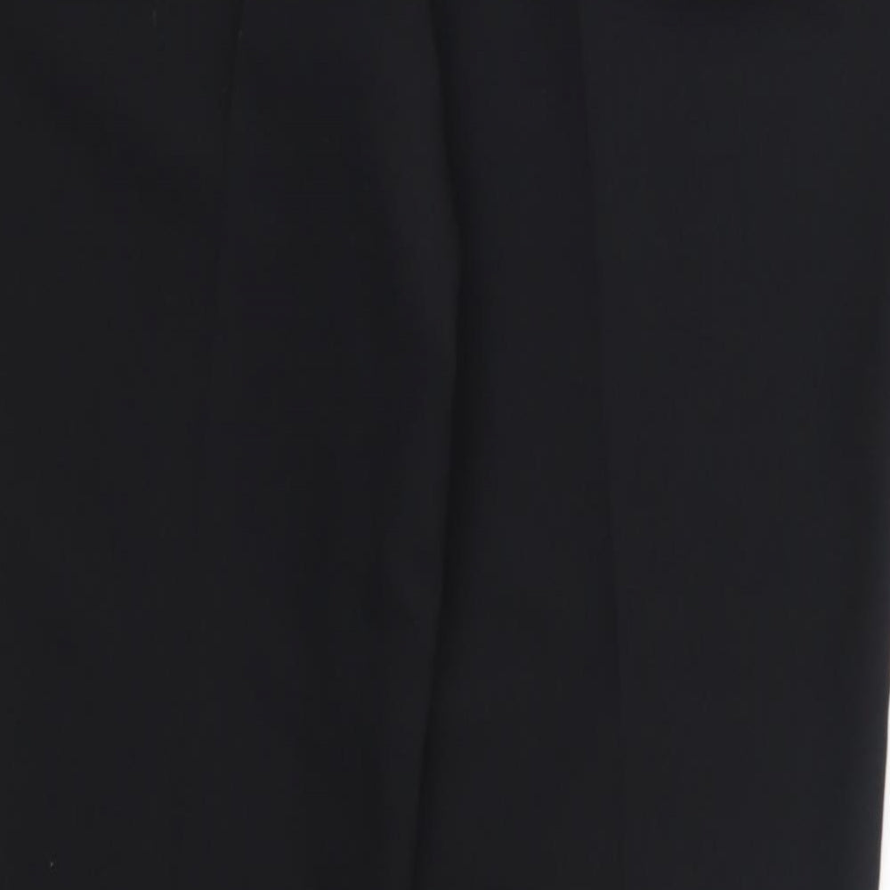 Peacocks Womens Black  Polyester Trousers  Size 16 L30 in Regular