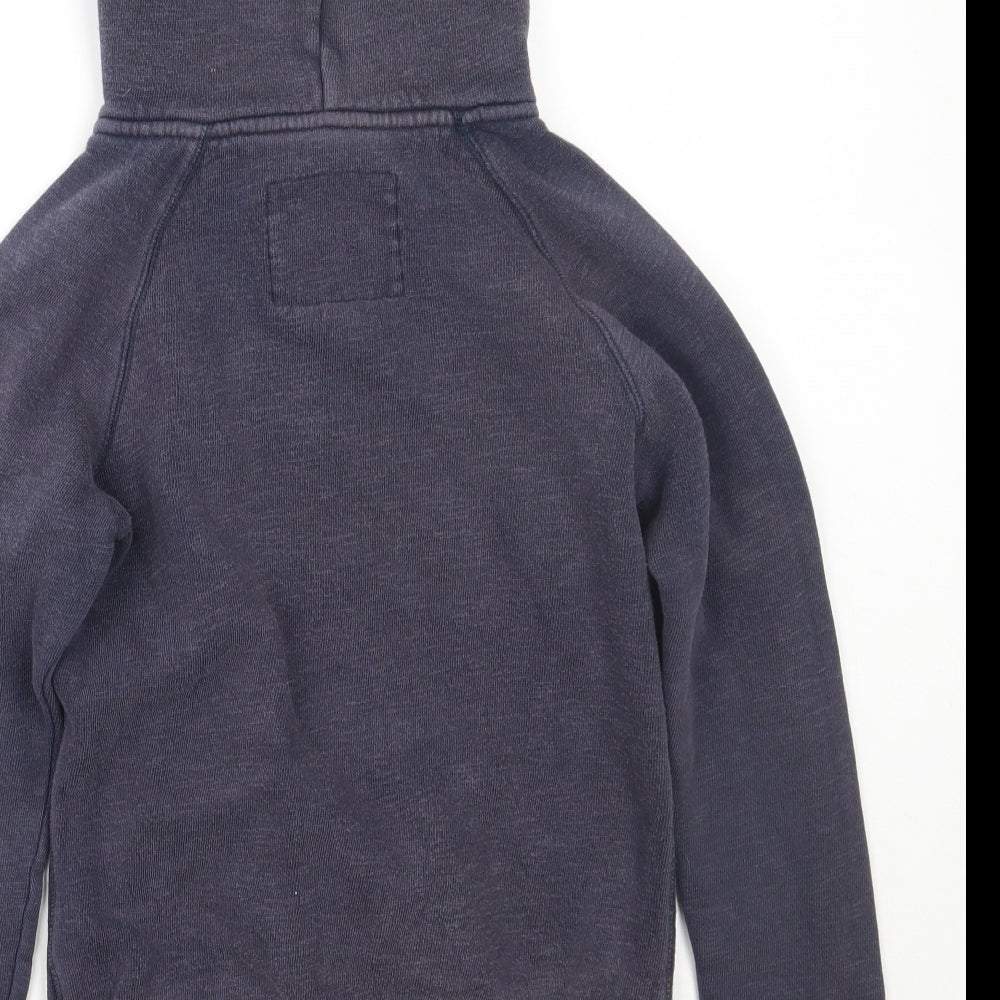 Jack Wills Womens Blue  Cotton Full Zip Hoodie Size 8  Zip