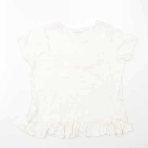 Avon Womens Pink  Cotton Basic T-Shirt Size 12 Round Neck