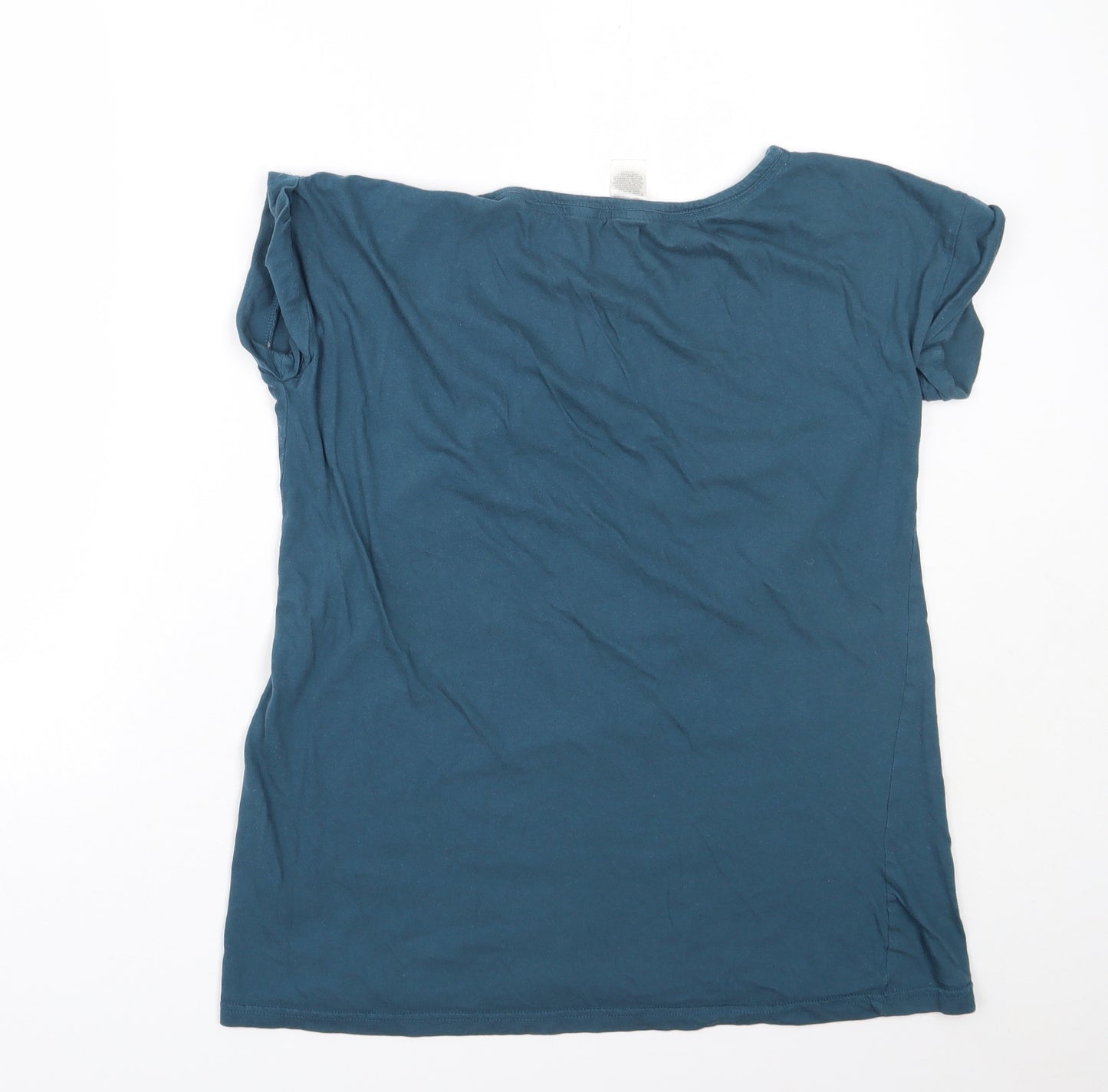 Avon Womens Blue  Cotton Top Pyjama Top Size 10   - Let it snow