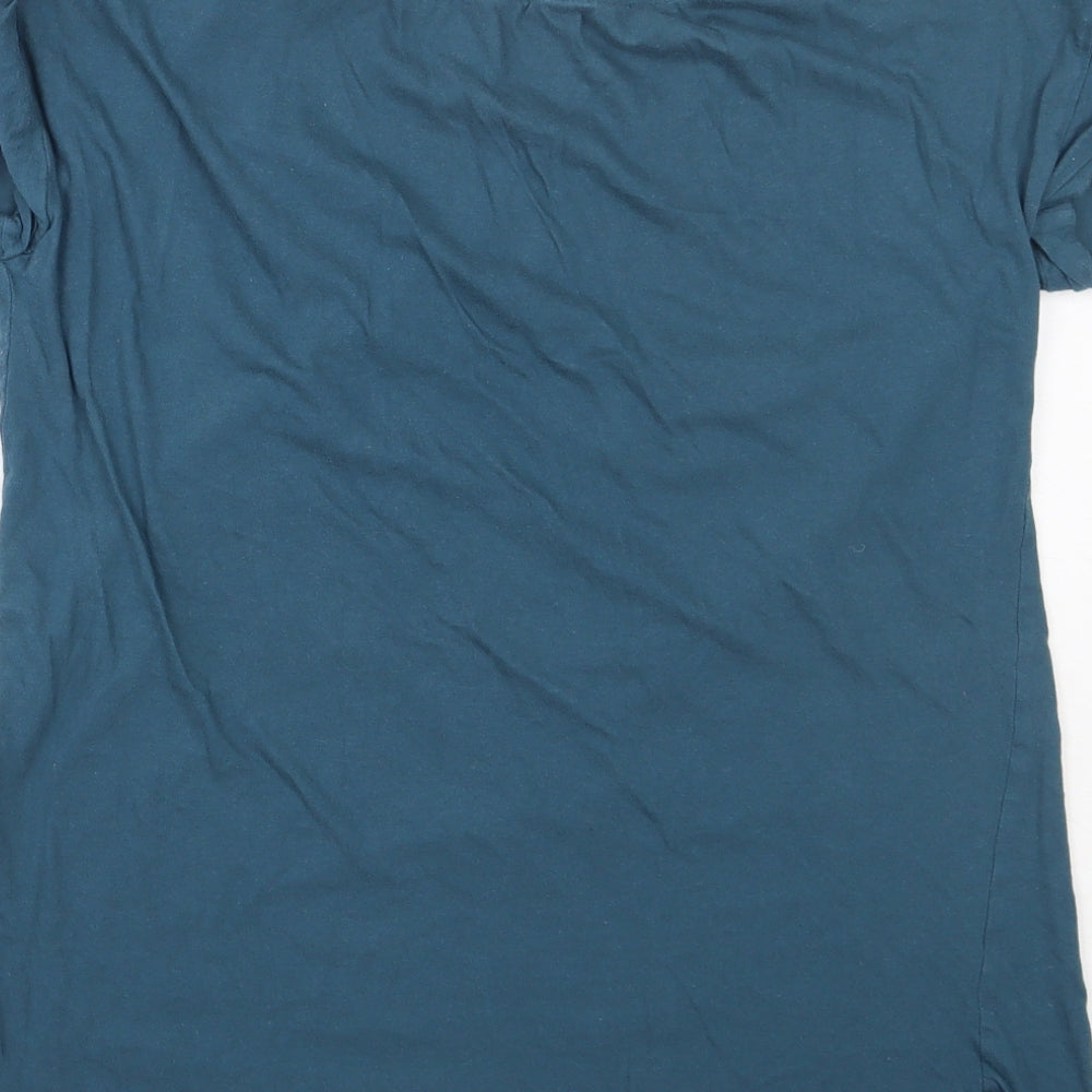 Avon Womens Blue  Cotton Top Pyjama Top Size 10   - Let it snow