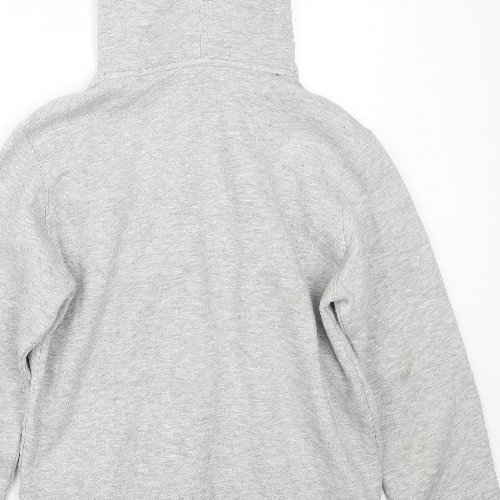 adidas Mens Grey  Cotton Pullover Hoodie Size L