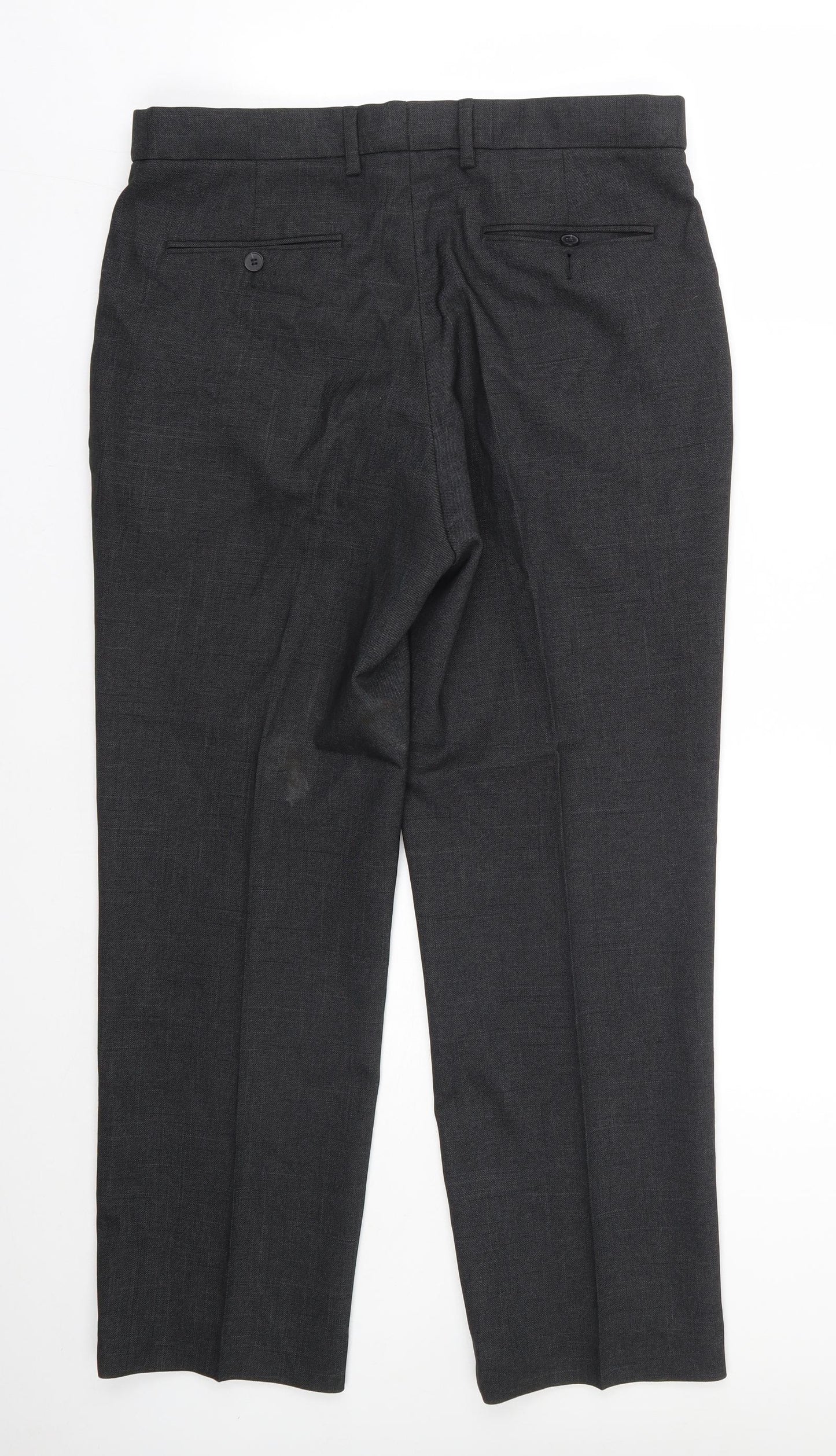 F&F Mens Grey  Polyester Trousers  Size 34 L27 in Regular