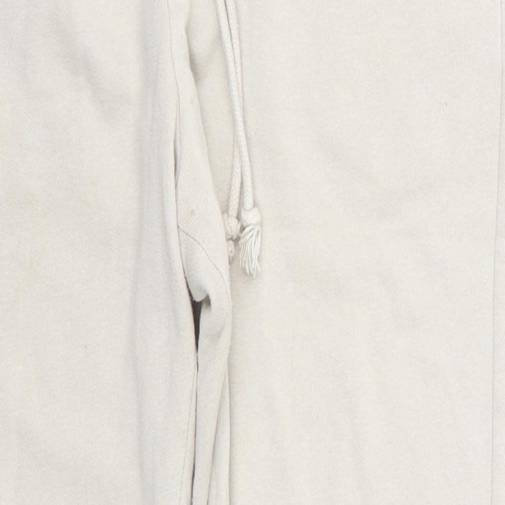 H&M Womens Beige  Cotton Jogger Trousers Size S L26 in Regular