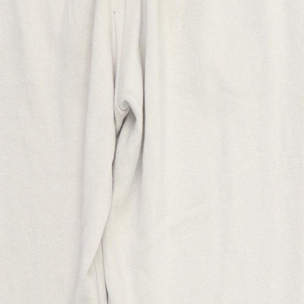 H&M Womens Beige  Cotton Jogger Trousers Size S L26 in Regular