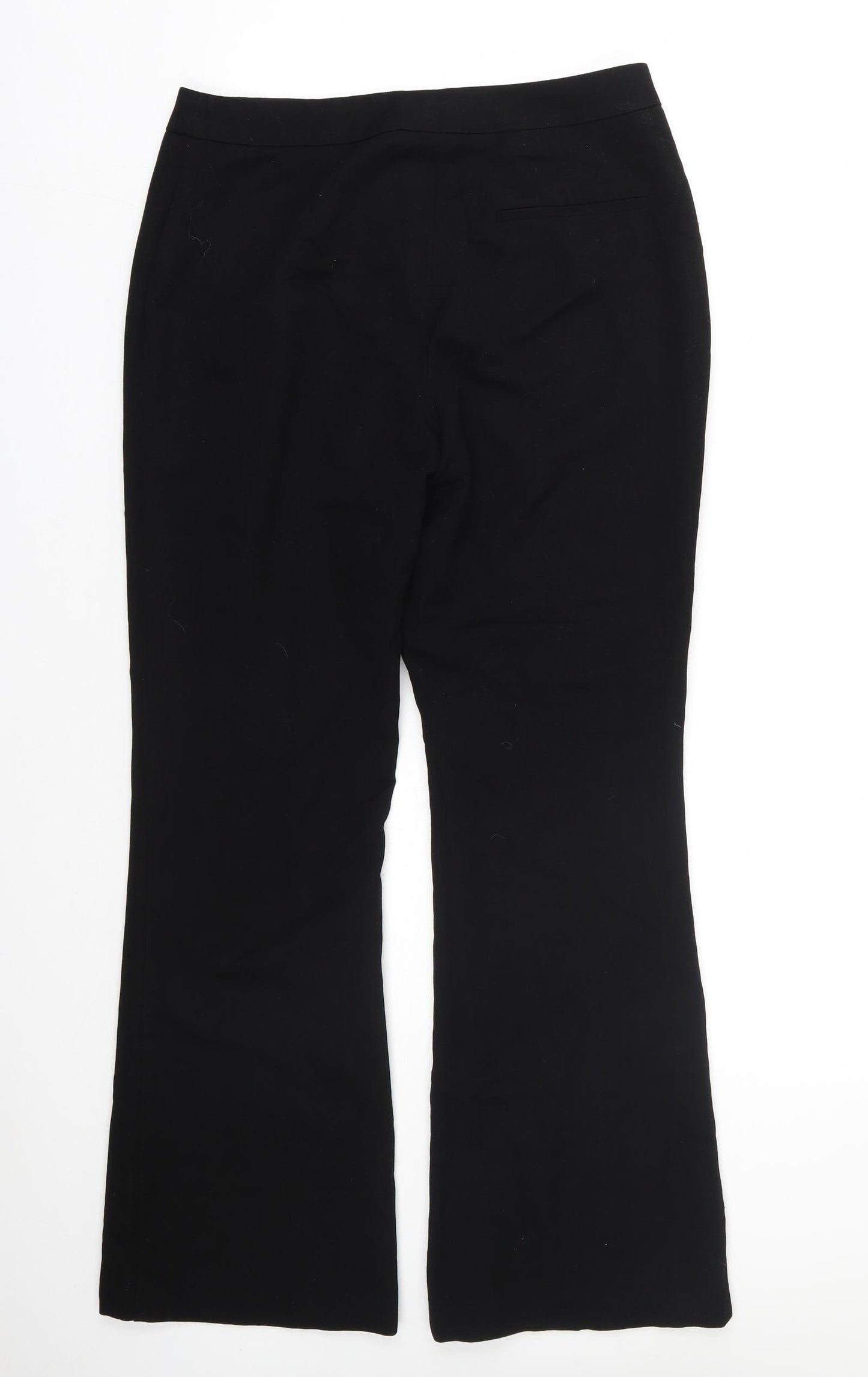 Papaya Womens Black  Polyester Trousers  Size 12 L29 in Regular