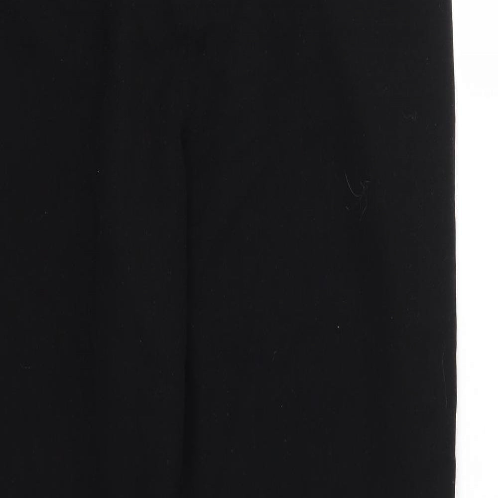 Papaya Womens Black  Polyester Trousers  Size 12 L29 in Regular