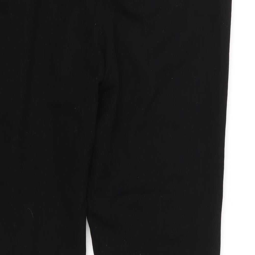 Papaya Womens Black  Polyester Trousers  Size 12 L29 in Regular