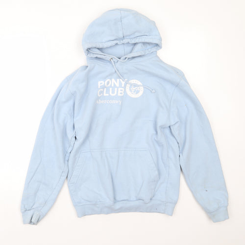 AWD Womens Blue  Cotton Pullover Hoodie Size S   - Pony