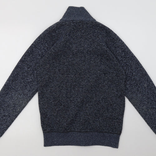 Paloma Mens Blue  Acrylic Full Zip Sweatshirt Size M