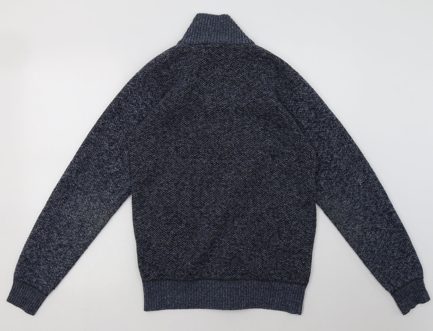 Paloma Mens Blue  Acrylic Full Zip Sweatshirt Size M