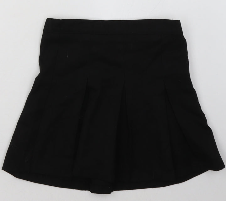 aldi Girls Black  Polyester A-Line Skirt Size 3-4 Years  Regular  - School Wear