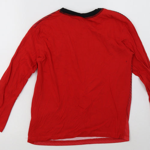 Liverpool FC Boys Red Geometric Cotton Basic Casual Size 9-10 Years Crew Neck Pullover - Liverpool Football Club
