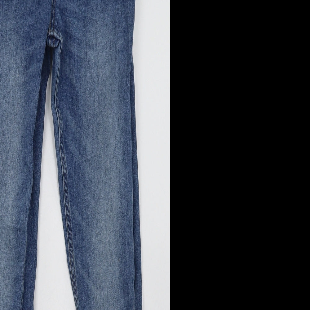 Matalan Girls Blue  Cotton Straight Jeans Size 13 Years  Regular Button