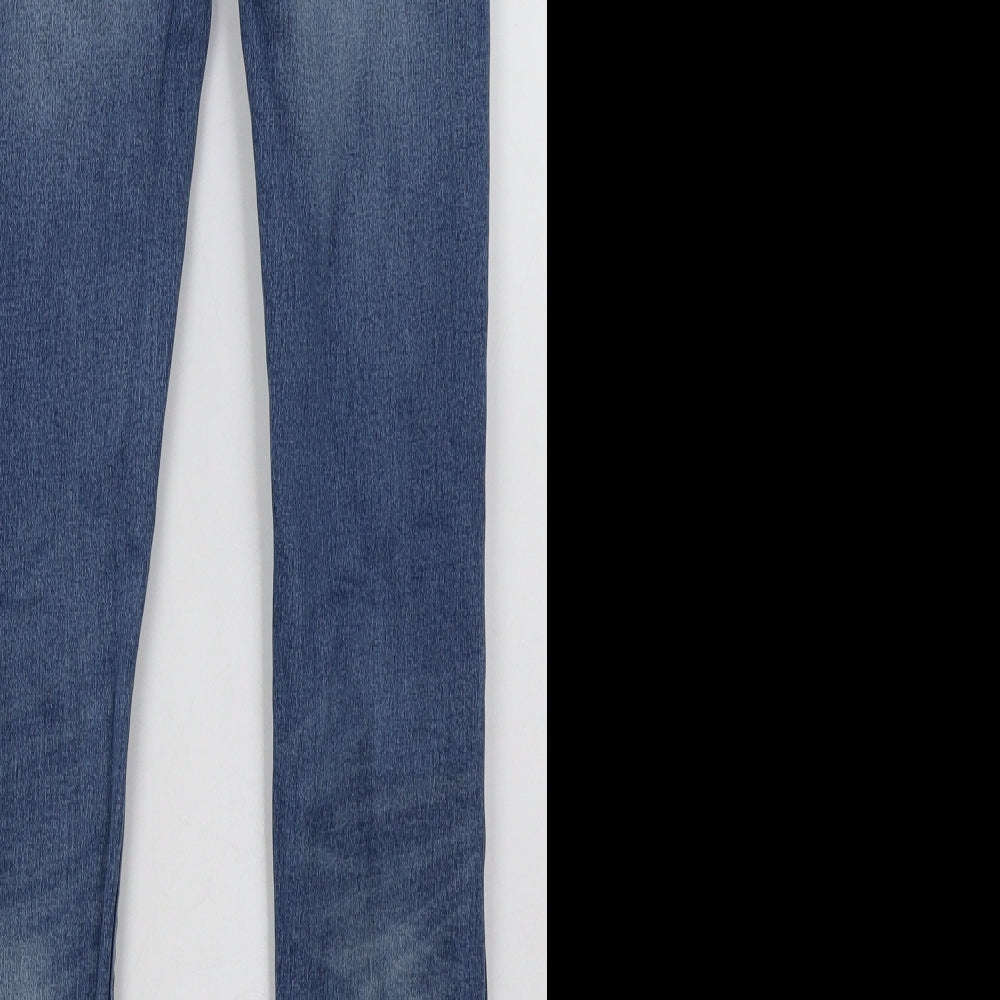 Matalan Girls Blue  Cotton Straight Jeans Size 13 Years  Regular Button