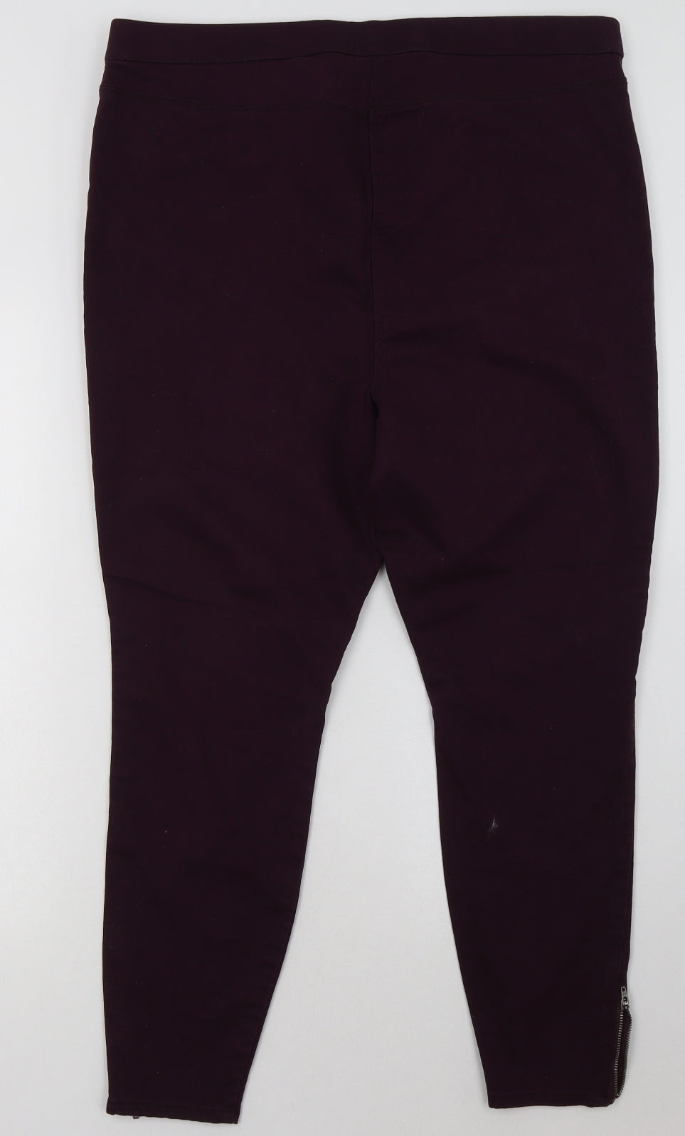 Matalan Womens Purple  Cotton Jegging Trousers Size 18 L30 in Regular