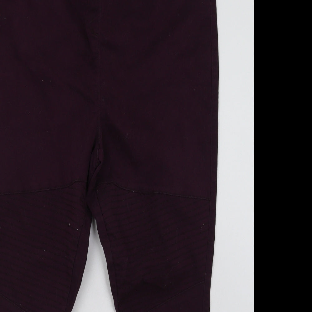 Matalan Womens Purple  Cotton Jegging Trousers Size 18 L30 in Regular
