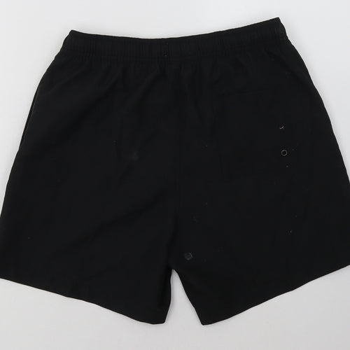 Calvin Klein Mens Black  Polyester Sweat Shorts Size S L6 in Regular Tie - swim shorts