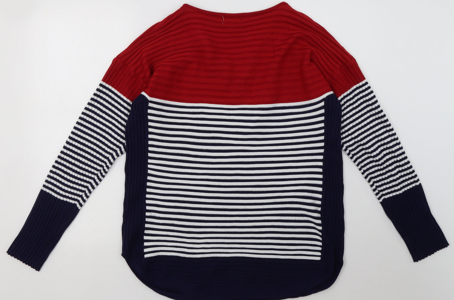 Apricot Womens Multicoloured Striped Viscose Pullover Sweatshirt Size 16  Zip