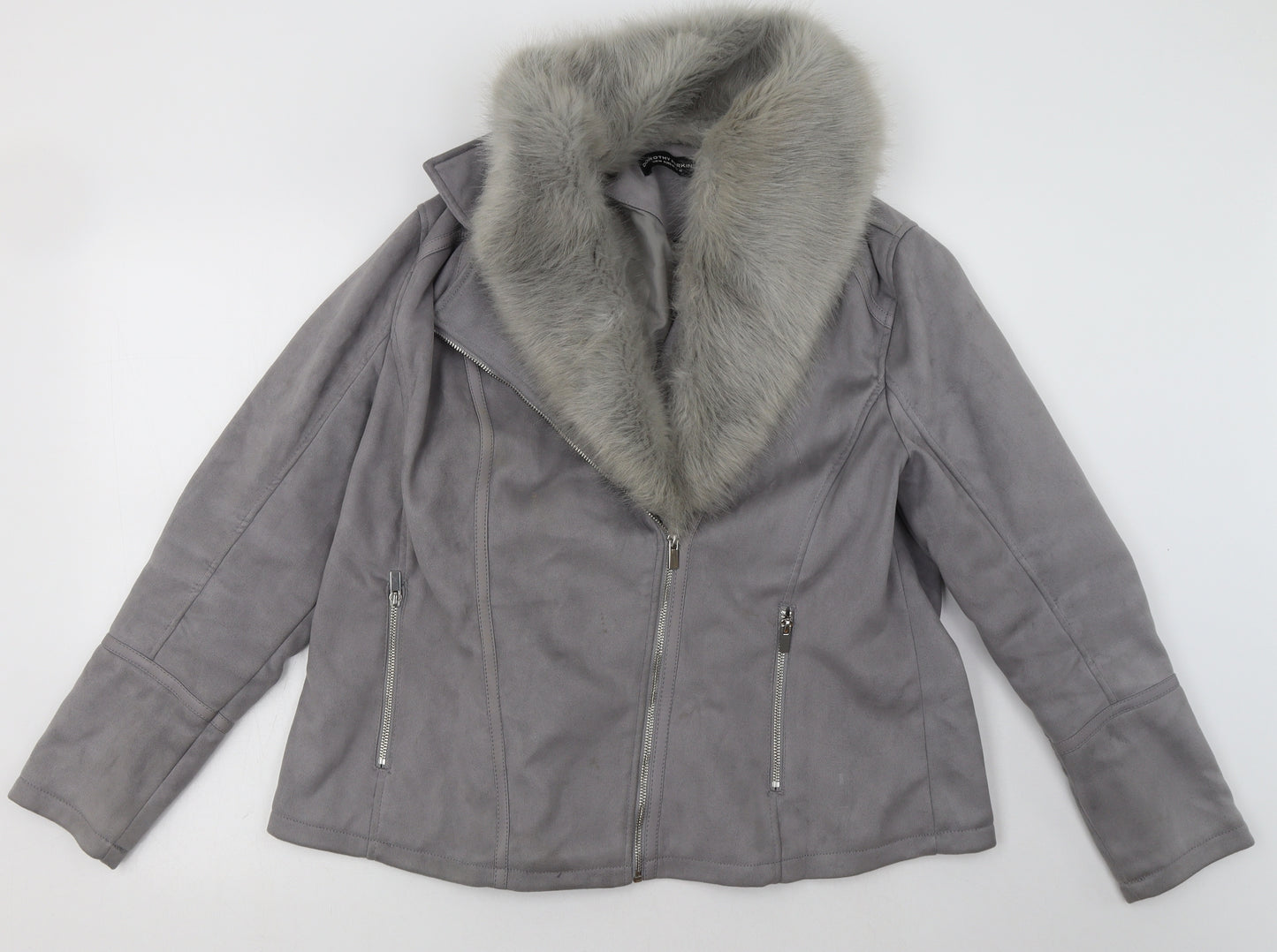 Dorothy Perkins Womens Grey   Jacket  Size 18  Zip