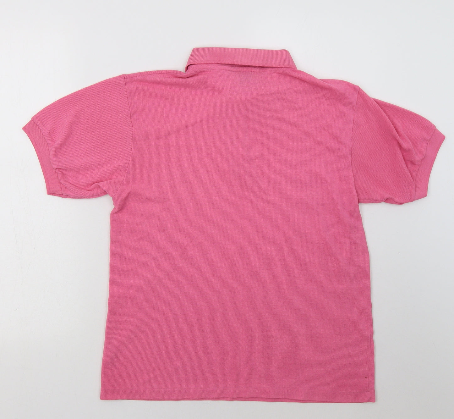 Casual Club Womens Pink  Polyester Basic Polo Size S Collared