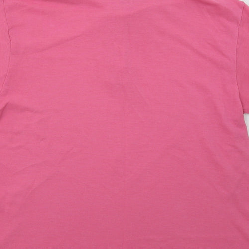 Casual Club Womens Pink  Polyester Basic Polo Size S Collared