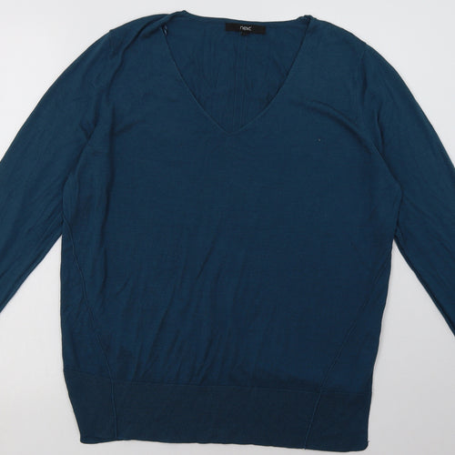 NEXT Womens Green  Viscose Pullover Sweatshirt Size 16  Pullover