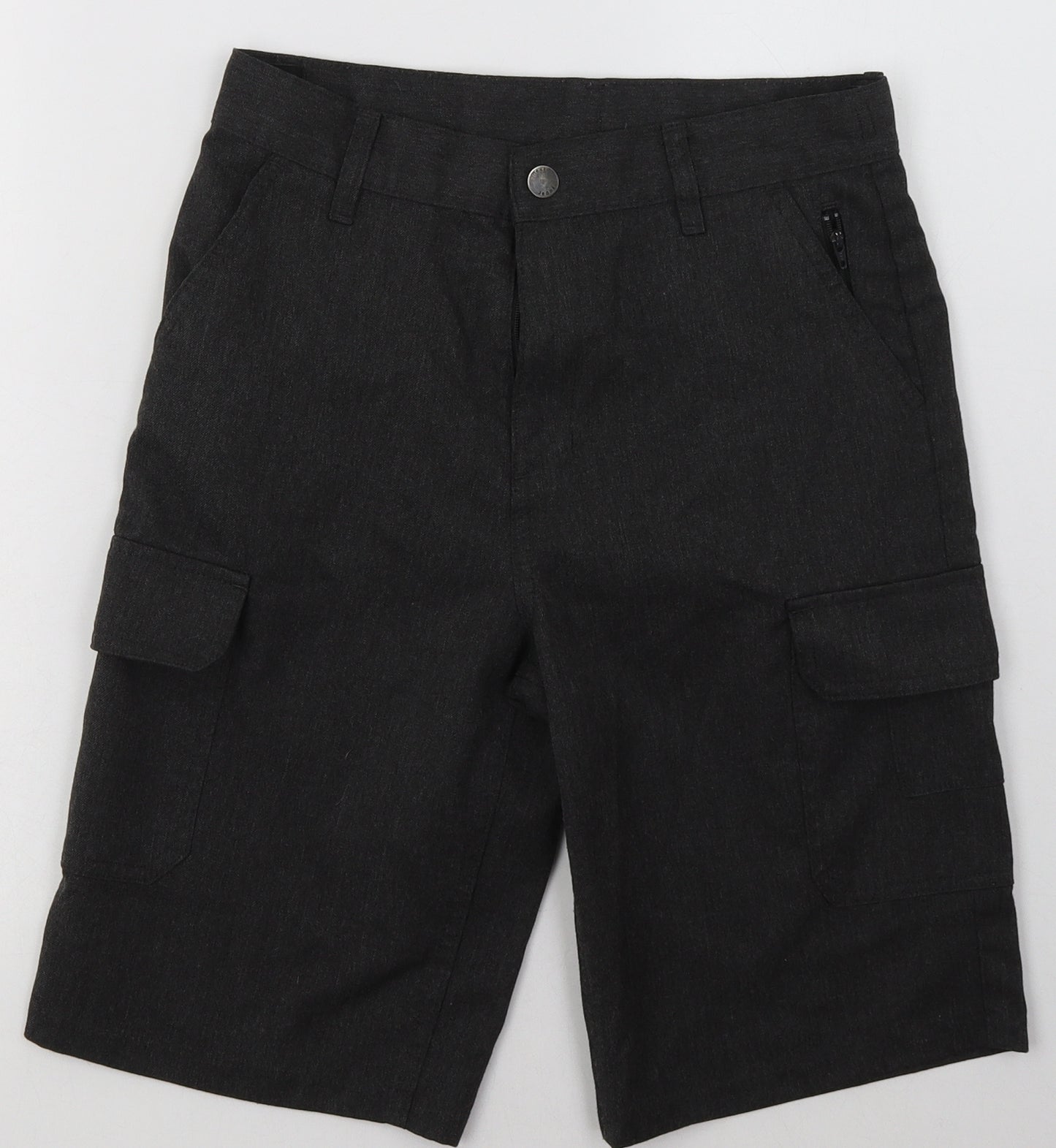 NEXT Boys Grey  Polyester Cargo Shorts Size 12 Years  Regular Buckle - School Wear