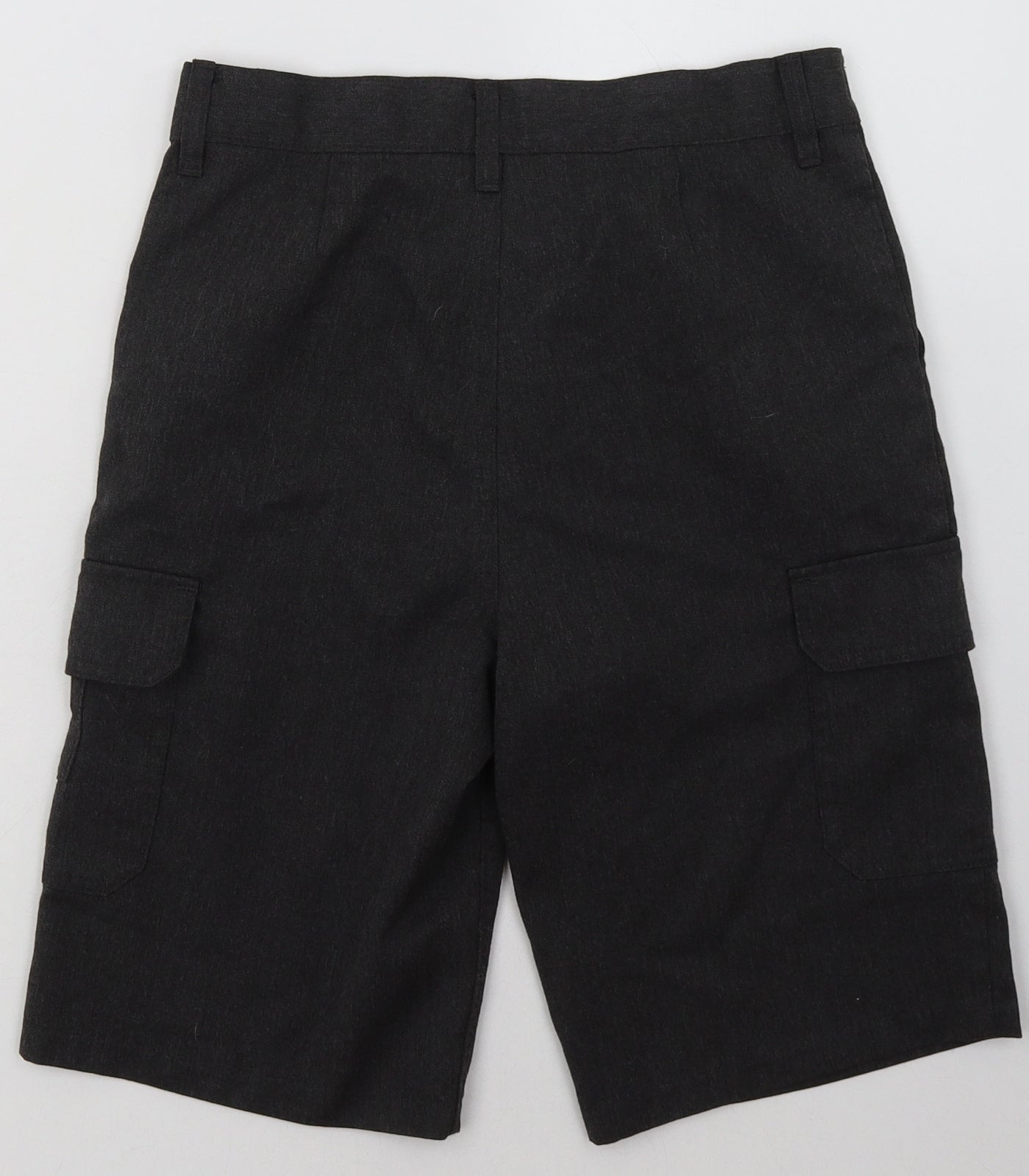 NEXT Boys Grey  Polyester Cargo Shorts Size 12 Years  Regular Buckle - School Wear