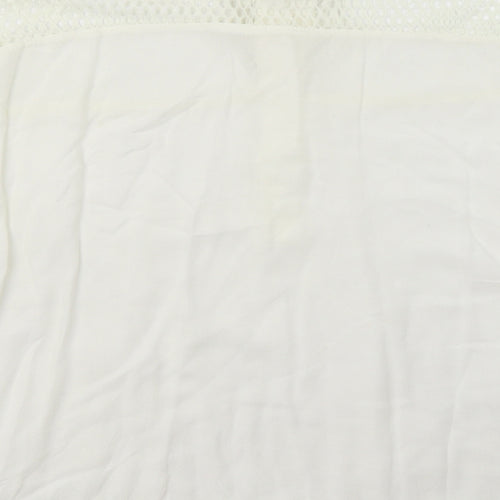 Axel Womens White  Viscose Basic Polo Size 14 Collared