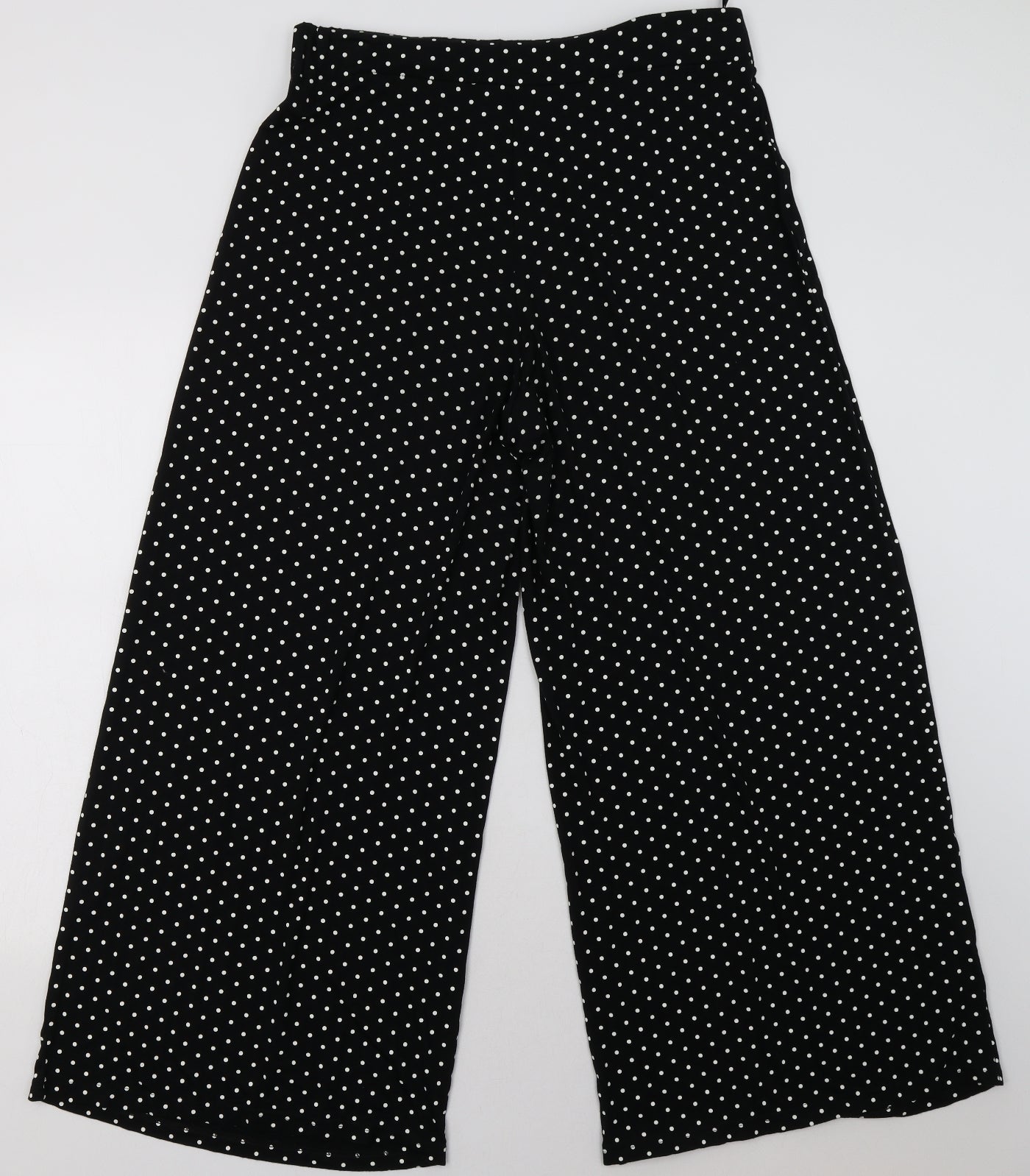 Roman Womens Black Polka Dot Viscose Trousers  Size 14 L30 in Regular