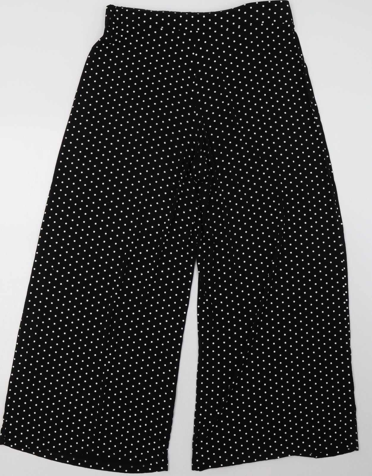 Roman Womens Black Polka Dot Viscose Trousers  Size 14 L30 in Regular