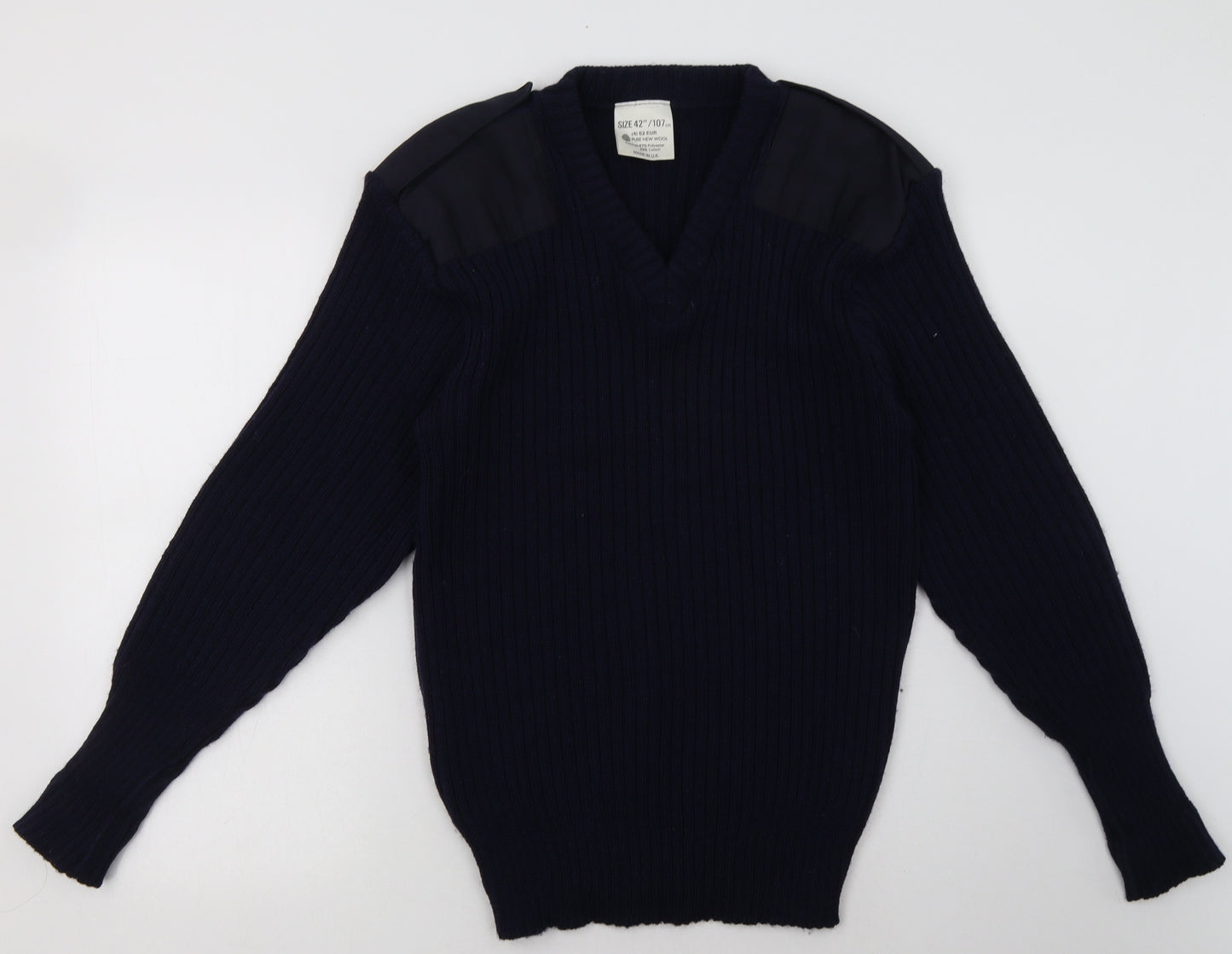 Preworn Mens Blue  Polyester Pullover Sweatshirt Size L