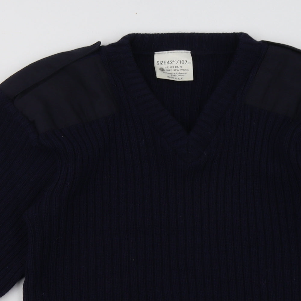 Preworn Mens Blue  Polyester Pullover Sweatshirt Size L