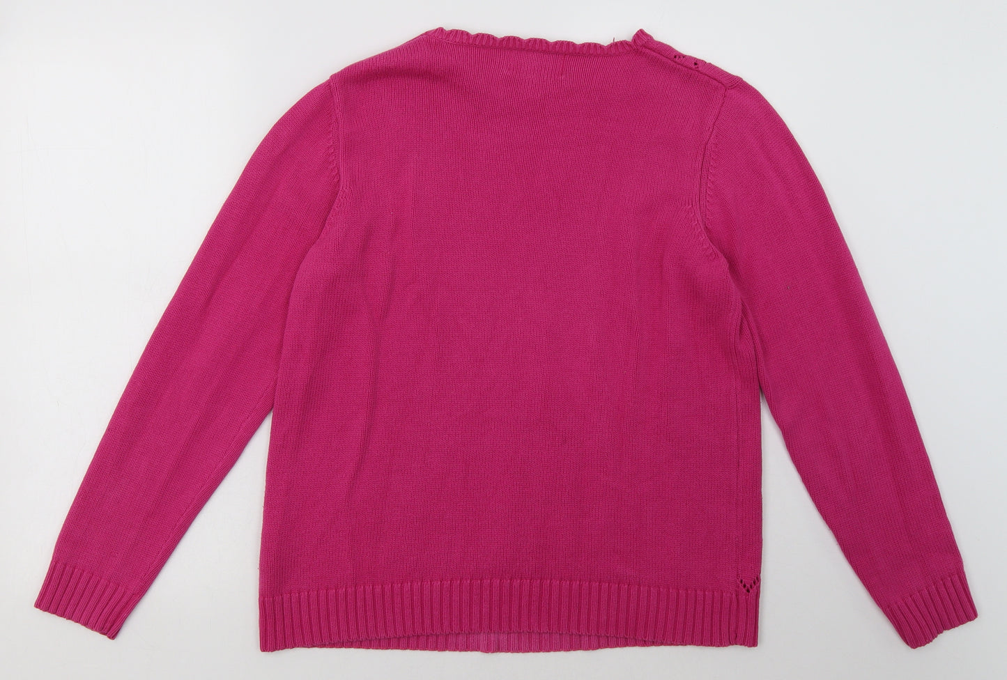 Preworn Womens Purple Geometric Cotton Pullover Sweatshirt Size M  Pullover