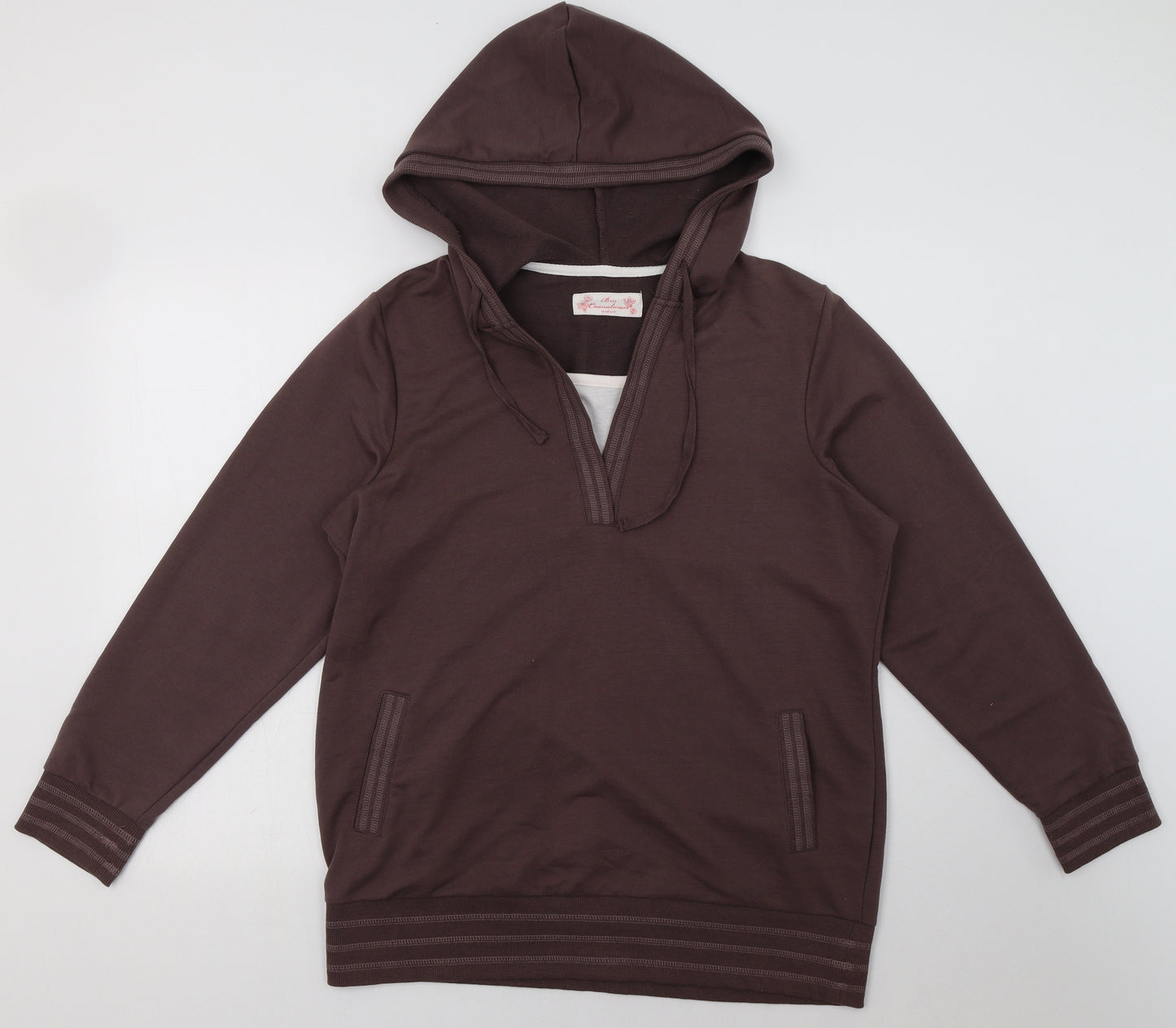 BM Womens Brown  Polyacrylate Fibre Pullover Hoodie Size M  Pullover