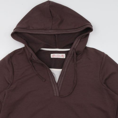 BM Womens Brown  Polyacrylate Fibre Pullover Hoodie Size M  Pullover